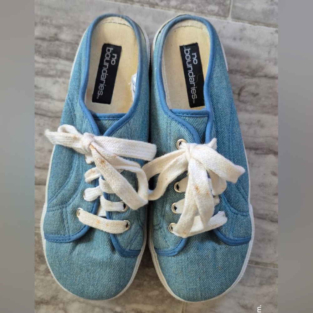 No Boundaries Kids Denim Blue Sneakers